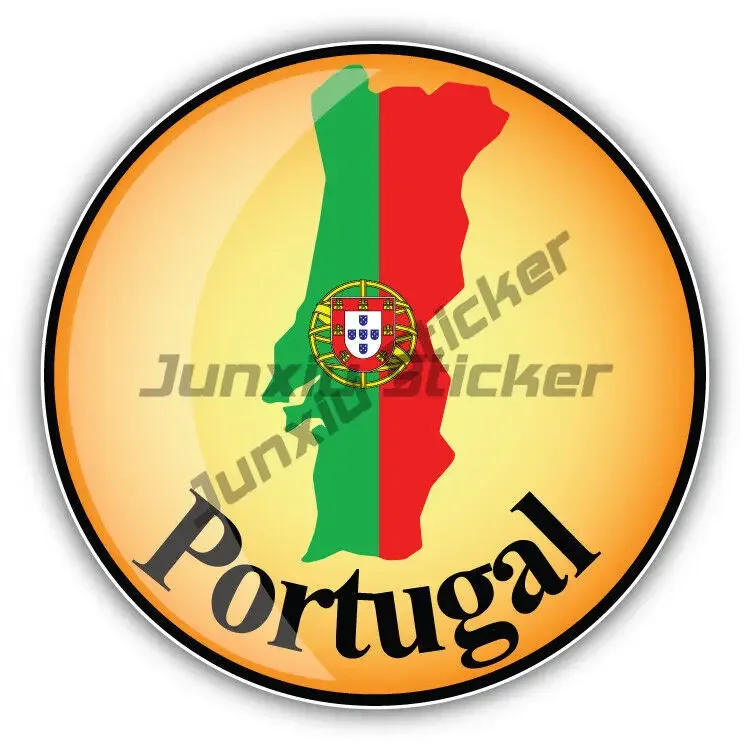 

Portugal National Flag Map National Badge Car Stickers Sunscreen Scratch-Proof Decals Waterproof Motorcycle Decor