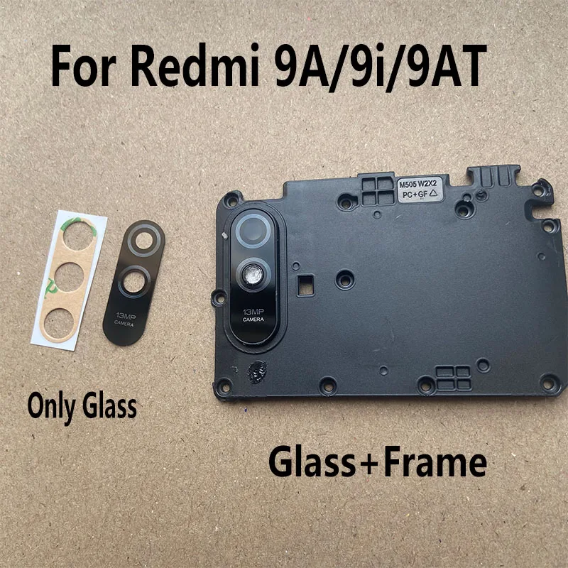 For Xiaomi Redmi 9A 9i 9AT Back Camera Lens Rear Glass With Frame Cover Replacement