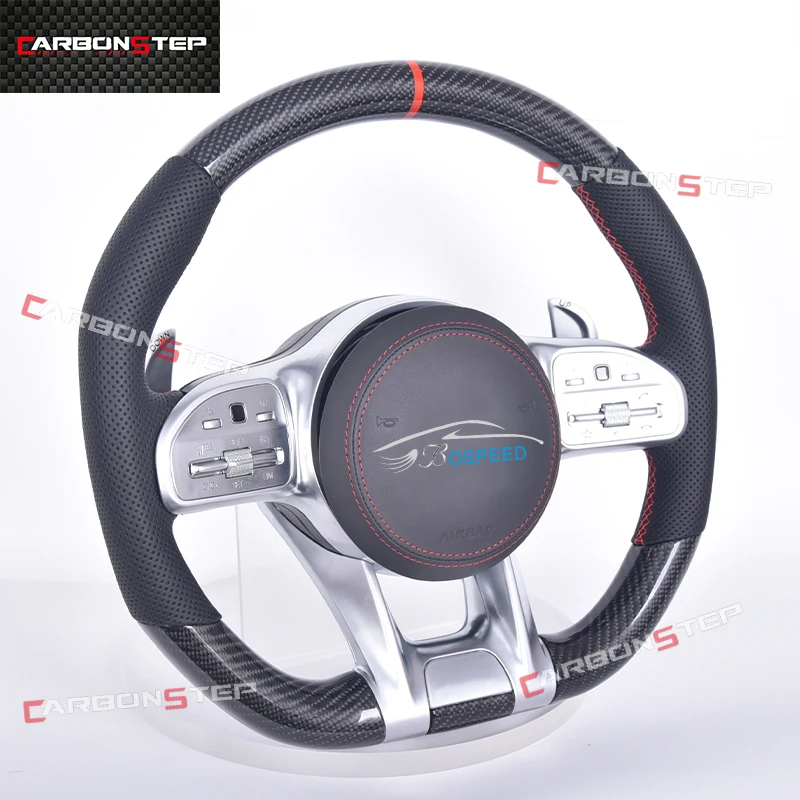 

For Mercedes Benz W205 AMG GLE W447 W210 W208 W215 W203 S Class SL R230 GL350 GLC SLK E200 W164 Carbon Fiber Steering Wheel