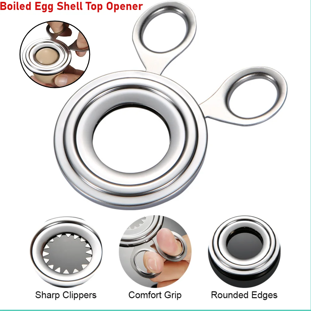 Boiled Egg Shell Top Cover Cutter Opener Manual Egg Topper Shell Opener Convenient Eggshell Cutter Shaomai Cooker Pancake Tool