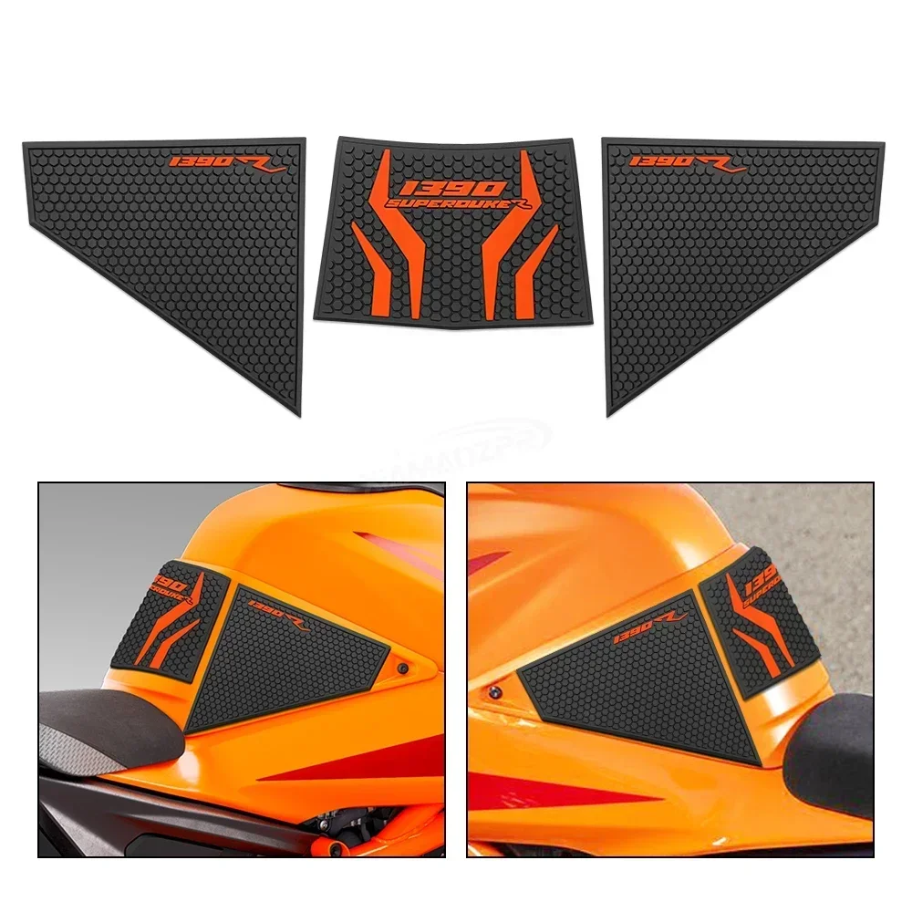 Für 1390 Super Duke R 2024 Motorrad Zubehör Tank Pad Schutz Aufkleber Gas Knie Grip 1390 Super Duke R Tank traktion