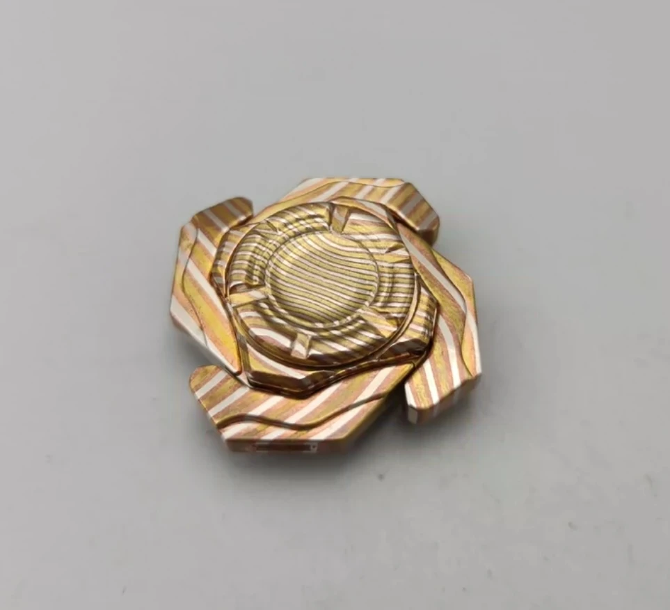 Brinquedo de descompressão EDC Hope mokume spinner usado