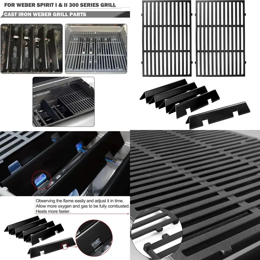 

Weber Spirit 300 Series E310 Grill Replacement Flavorizer Bars and Grates for Models E-310, E-315, E-330, S-310, and GS4