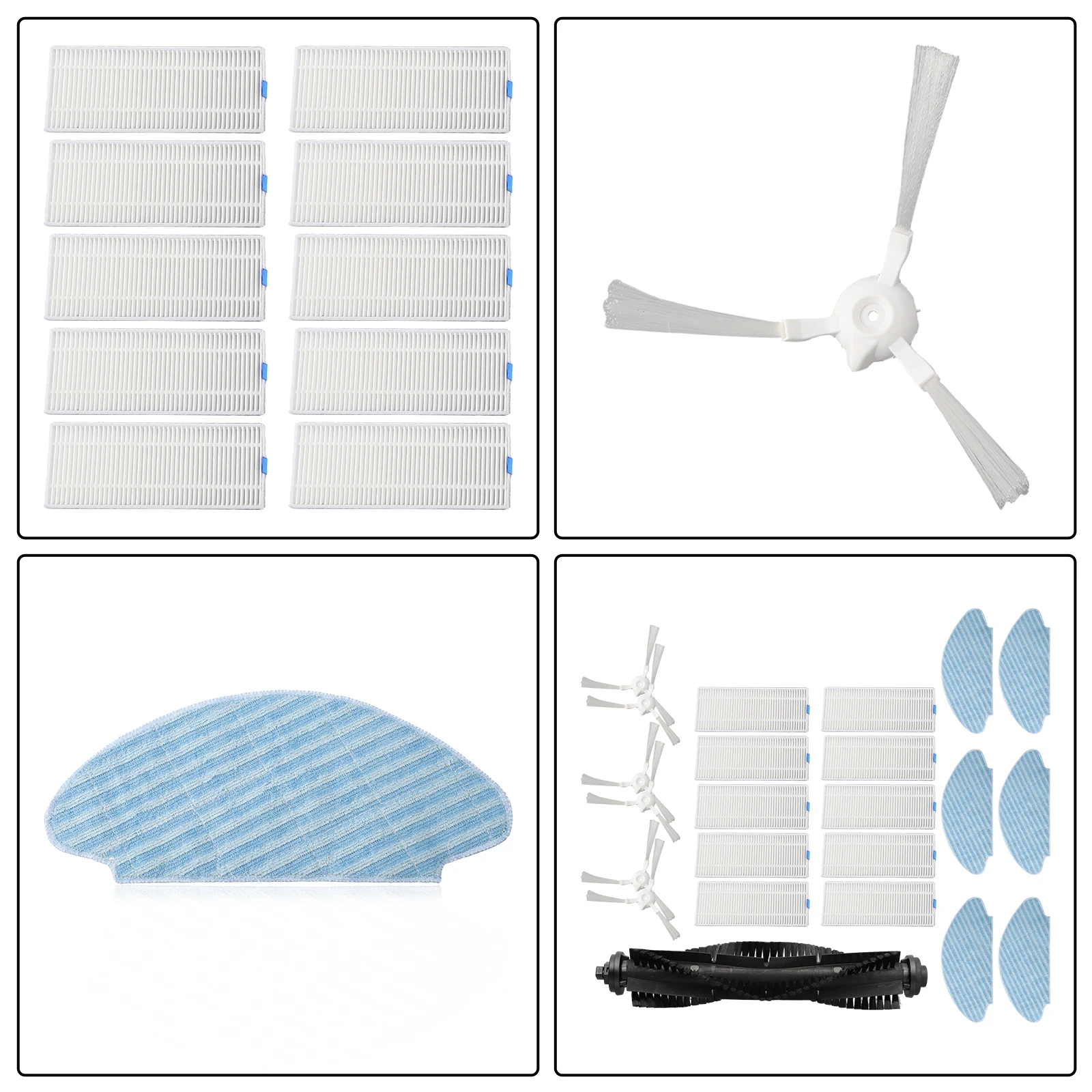 أقصى قدرة مع فرش جانبية بديلة لتيفال للمكنسة الكهربائية Xplorer Serie 75 Total Care RG7687 RG7687WH #3