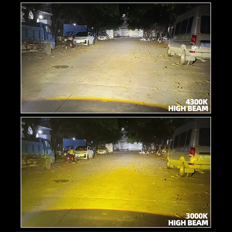 

Car Headlight Retrofit 3 Inch Bi LED Projector Lens 12V 61W Adjustable Color Temperature Brightness APP Control
