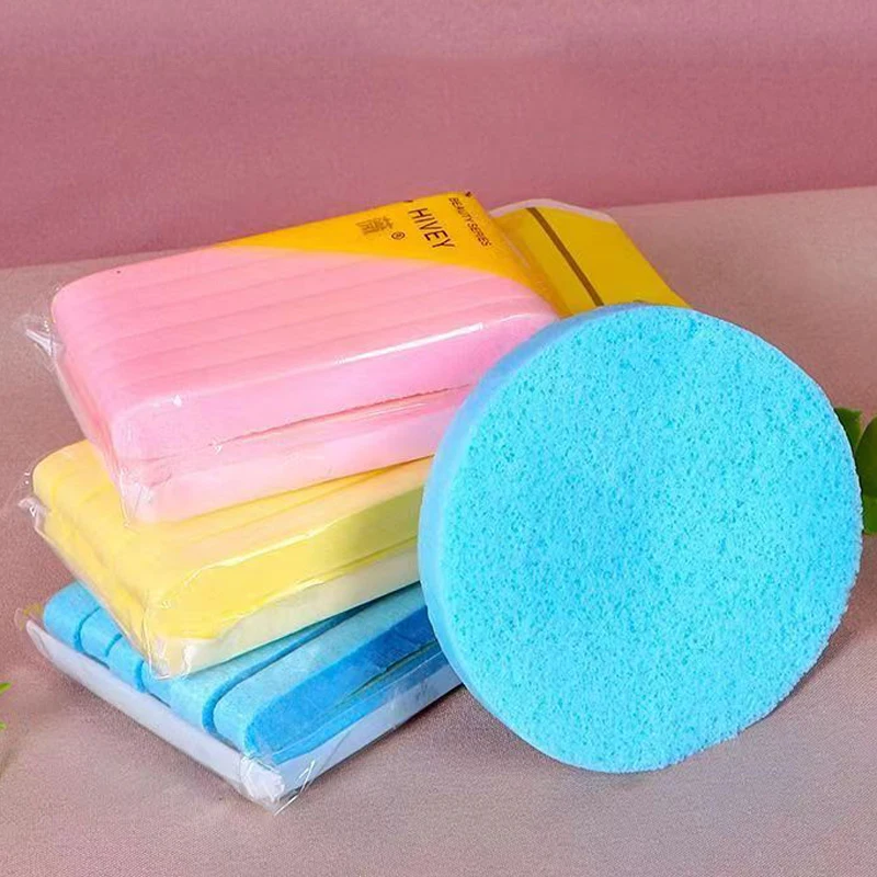 24/36/48 pezzi monouso compressi per la pulizia del viso soffio rotondo rimozione del trucco spugne esfolianti per il lavaggio del viso rimuovi strumenti per il trucco