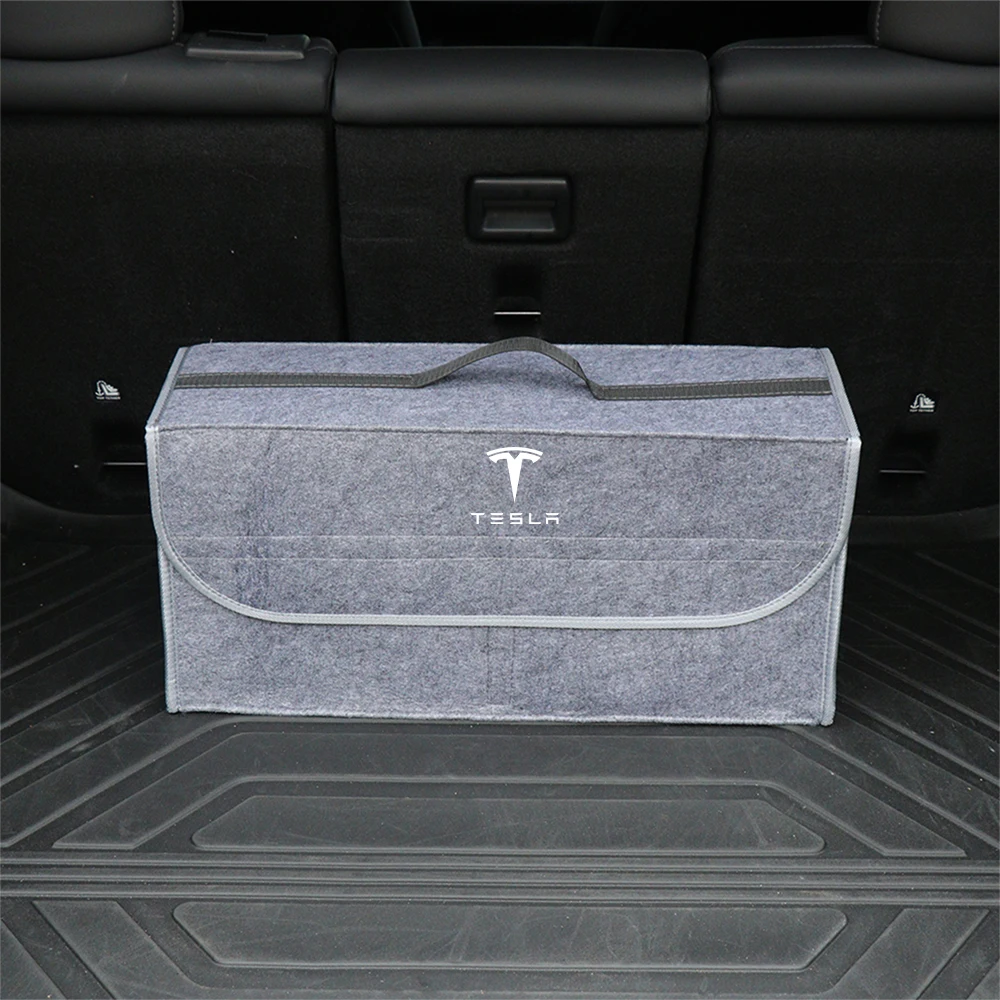 1pcs Folding Car Storage Box Car Trunk Organizer Box Auto Storage Accessories For Tesla Model 3 Model S Model X Coil Mod WYE