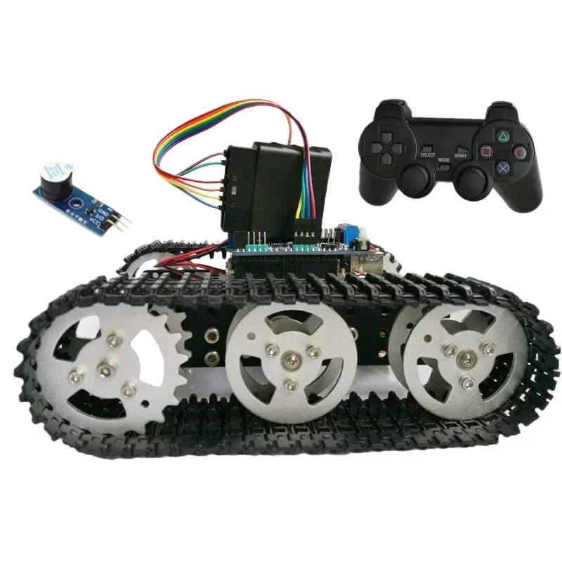 Development of a remote-controlled robot intelligent car kit with a handle, robot car track chassis