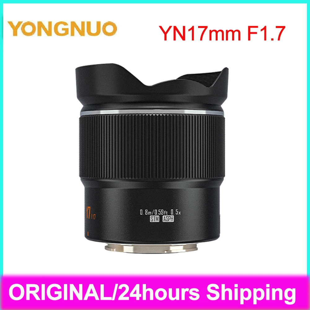 Yongnuo YN17mm F1.7 Wide-Angle Auto Focus Camera Lens for Olympus Panasonic Macro 4/3 Mount For G100 GH5 G85 G95 E-M5 II PEN-F