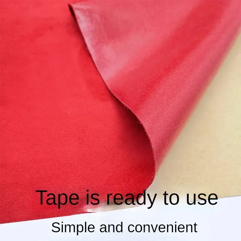 Self-adhesive Suede Fabric Thickened Elastic By Half A Meter for Car Decoration Gift Box Package Diy Sewing Cloth Wearable Black