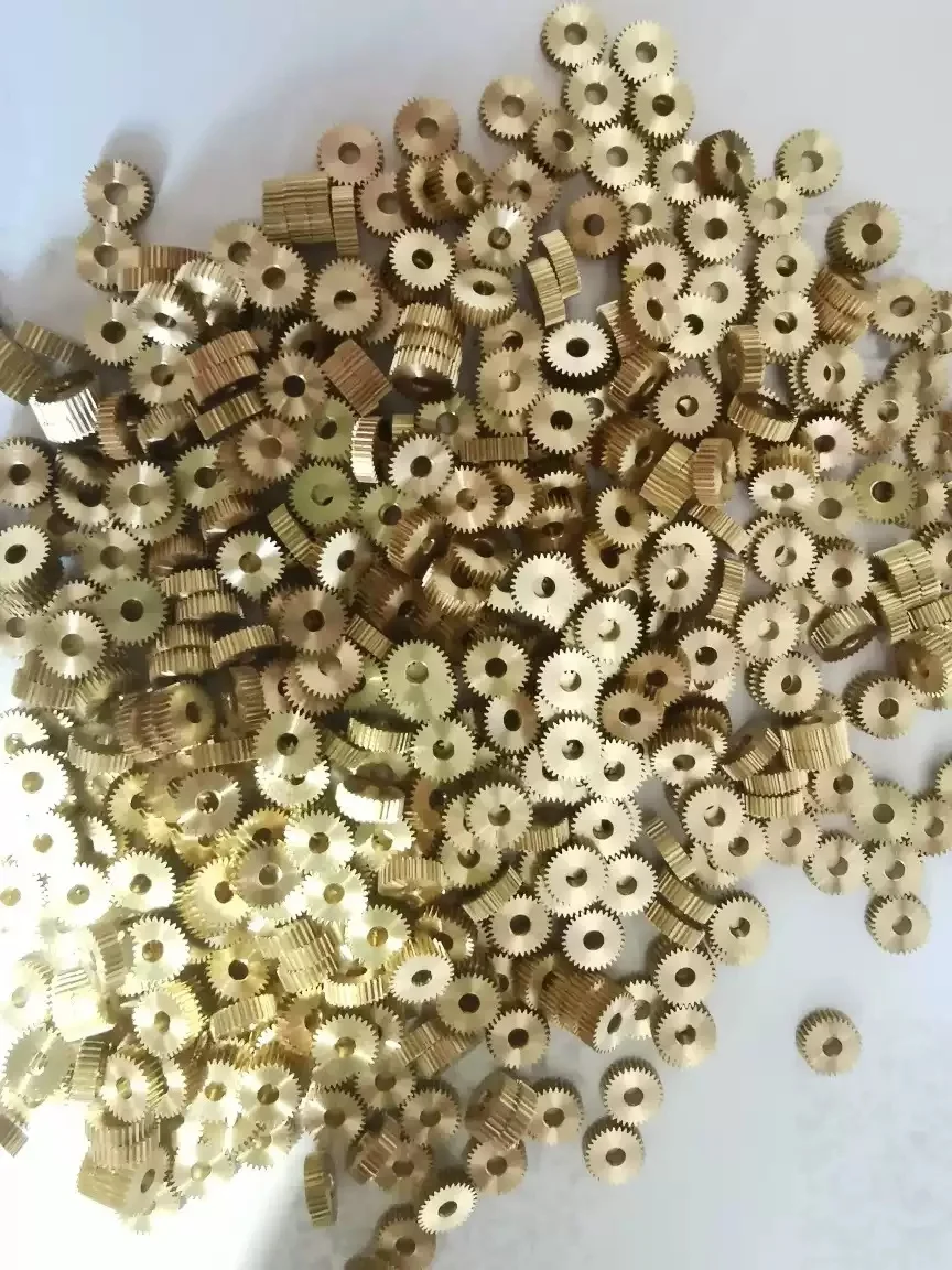 10pc 0.2 Mold Brass Spur Gear 10/12/15/20/30/40 Teeth Mini Small Module for Miniature Models