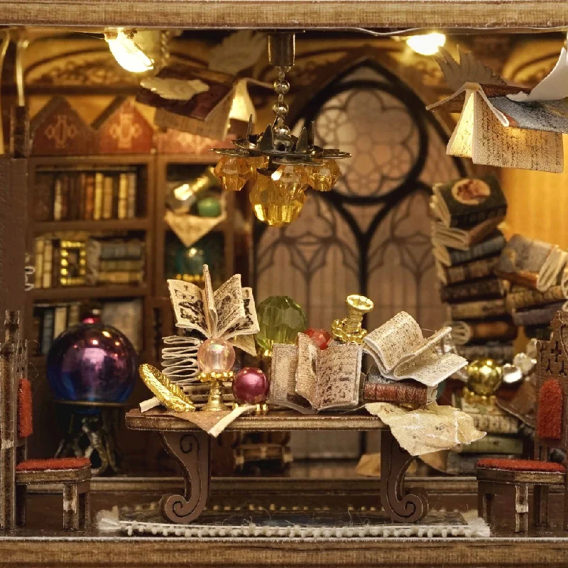 Holz Miniatur Puppenhaus 3D Puzzle Montage Gebäude Modell Kit Kleine Zimmer Spielzeug Hause Mit Möbel Beleuchtung Holz Handwerk Geschenk – Detail 22