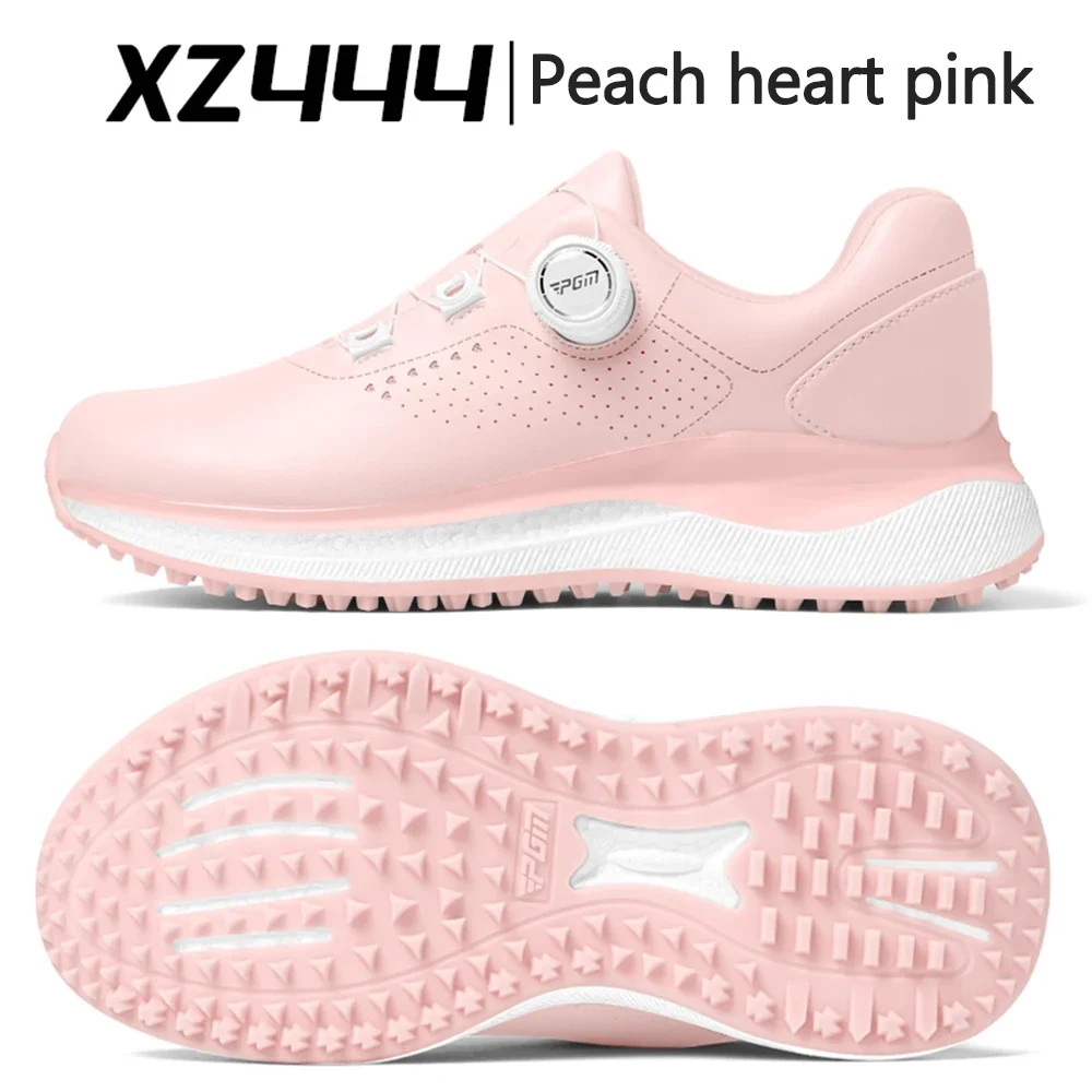 PGM XZ444 Damen Komfortable Weichsohlen-Golfschuhe mit Rutschfester Sohle, Wasserdichte Golf-Schuhe mit Knopfschnürung für Frauen – Detail 4