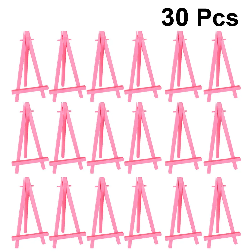 30Pcs Premium Plastic Mini Easel Triangle Frame Tabletop Display Holder for Paintings Photos Artwork Beginning Artists Students