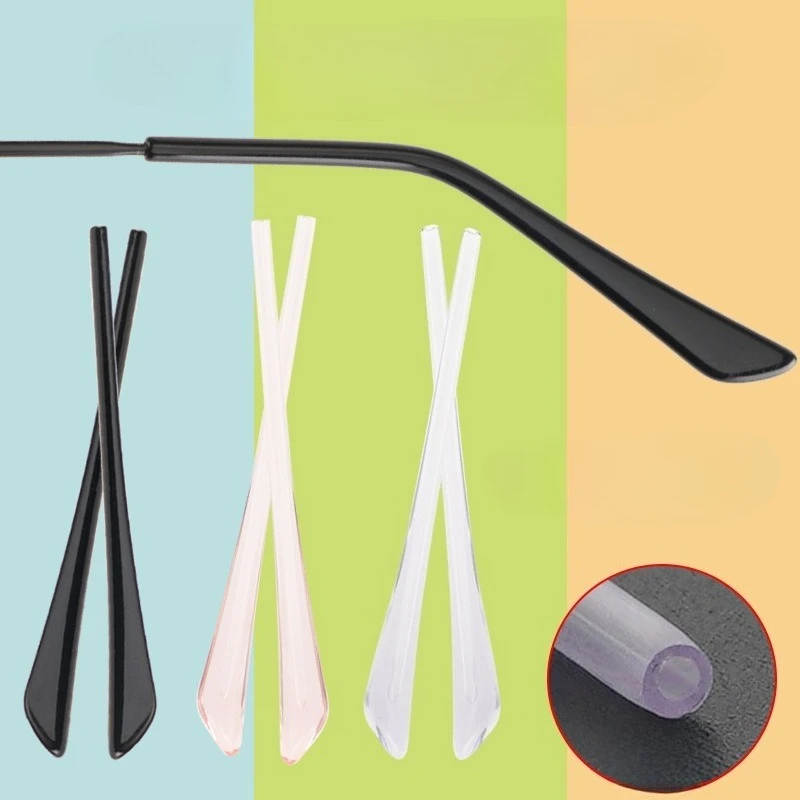 Eyeglasses Silicone Ear Grips, Anti-Slip Temple Tips for Thin Legs, Anti-Drop Safety Holders for Glasses view 6