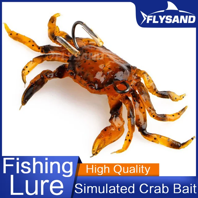 FLYSAND Bionic Crab Silikonowa miękka przynęta Sztuczny realistyczny ostry haczyk Przynęta wędkarska Słodkowodna ryba Jig Head Baits Fishing Tackle