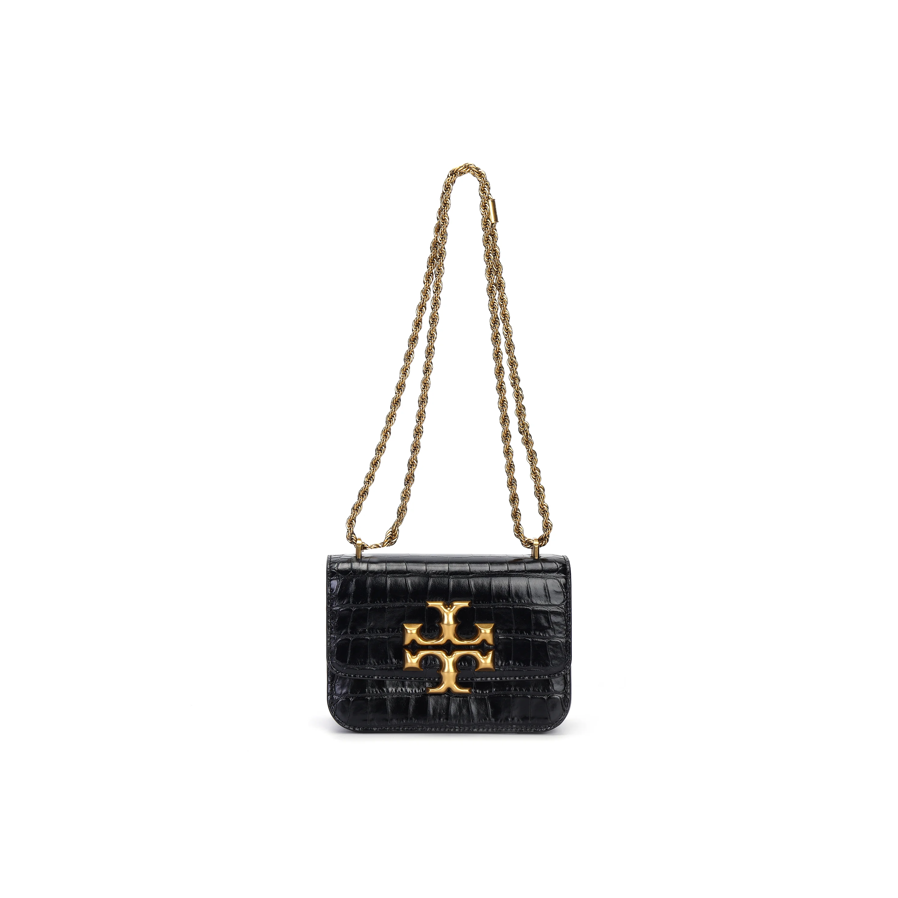 TORY BURCH Tory Burch Eleanor Leather Envelope Bag, Shoulder Bag, Crossbody Bag Small Women's Black 77044-890