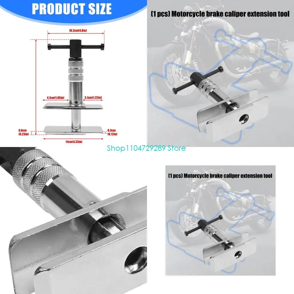 

D8KE Motorcycle Brake Piston Caliper Compression Tool Heavy Duty Iron Construction Non Slip Handle Quick Installation Design