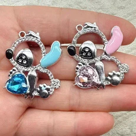 Disney stitch Anime merchandise, merchandise clothing accessories, cartoon diamond‑encrusted design, stage accessories, gifts,
