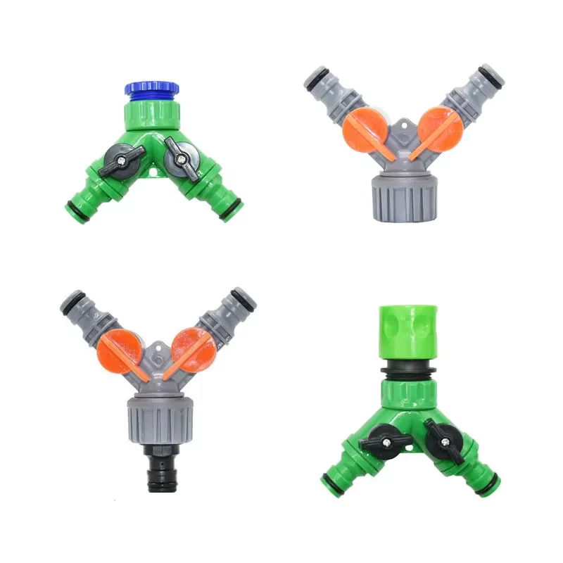 

Garden tap water splitter Female 1/2 3/4 garden hose Y splitter watering adjustable switch 1pcs