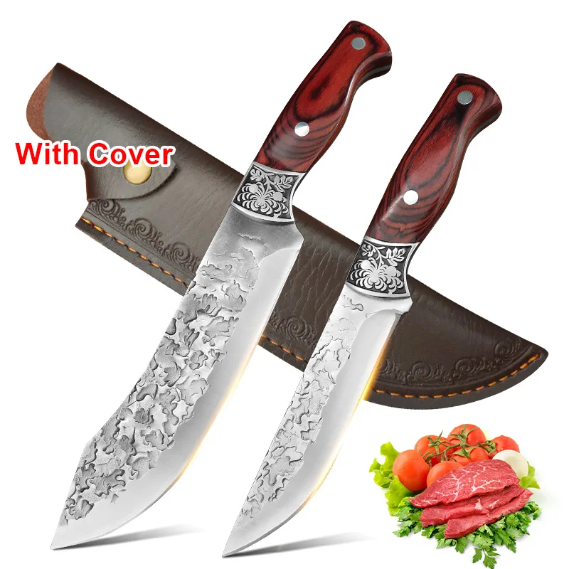 Forged Kitchen Butcher Boning Knife Meat Cleaver Stainless Steel Fruit Paring Knife Cut Meat Pork Beef Fish Kitchen Chef Knife