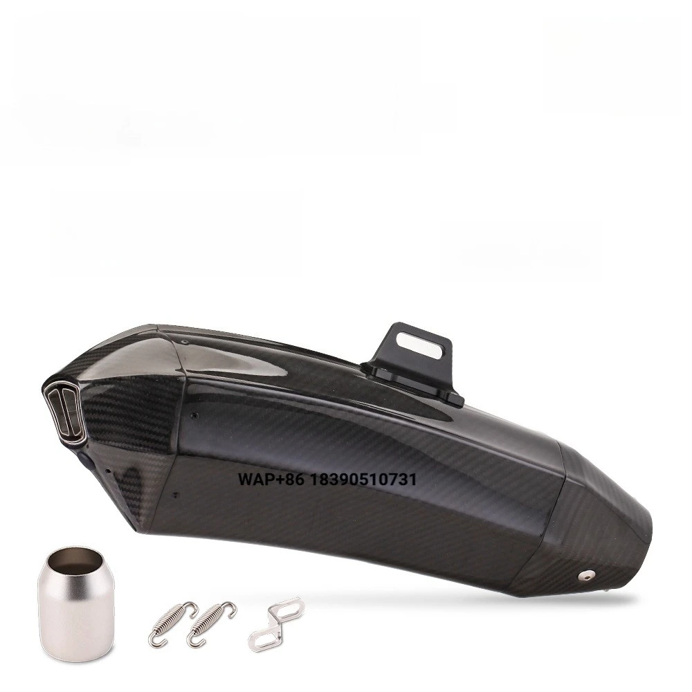 

Universal Motorcycle Double Outlet Hole Exhaust Carbon Fiber Modified Escape Pipe Muffler DB Killer for H2 Z1000 MT09 51MM
