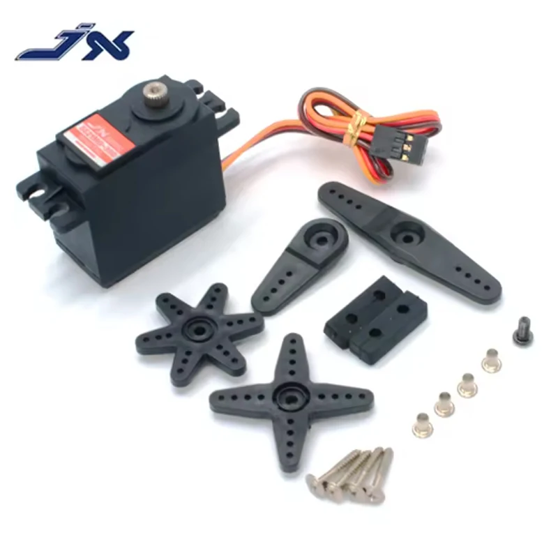 JX Servo PDI-5521MG 4.8-6V 20KG Engrenagem de metal de alta precisão Servo padrão digital 180 graus para carro RC helicóptero barco avião