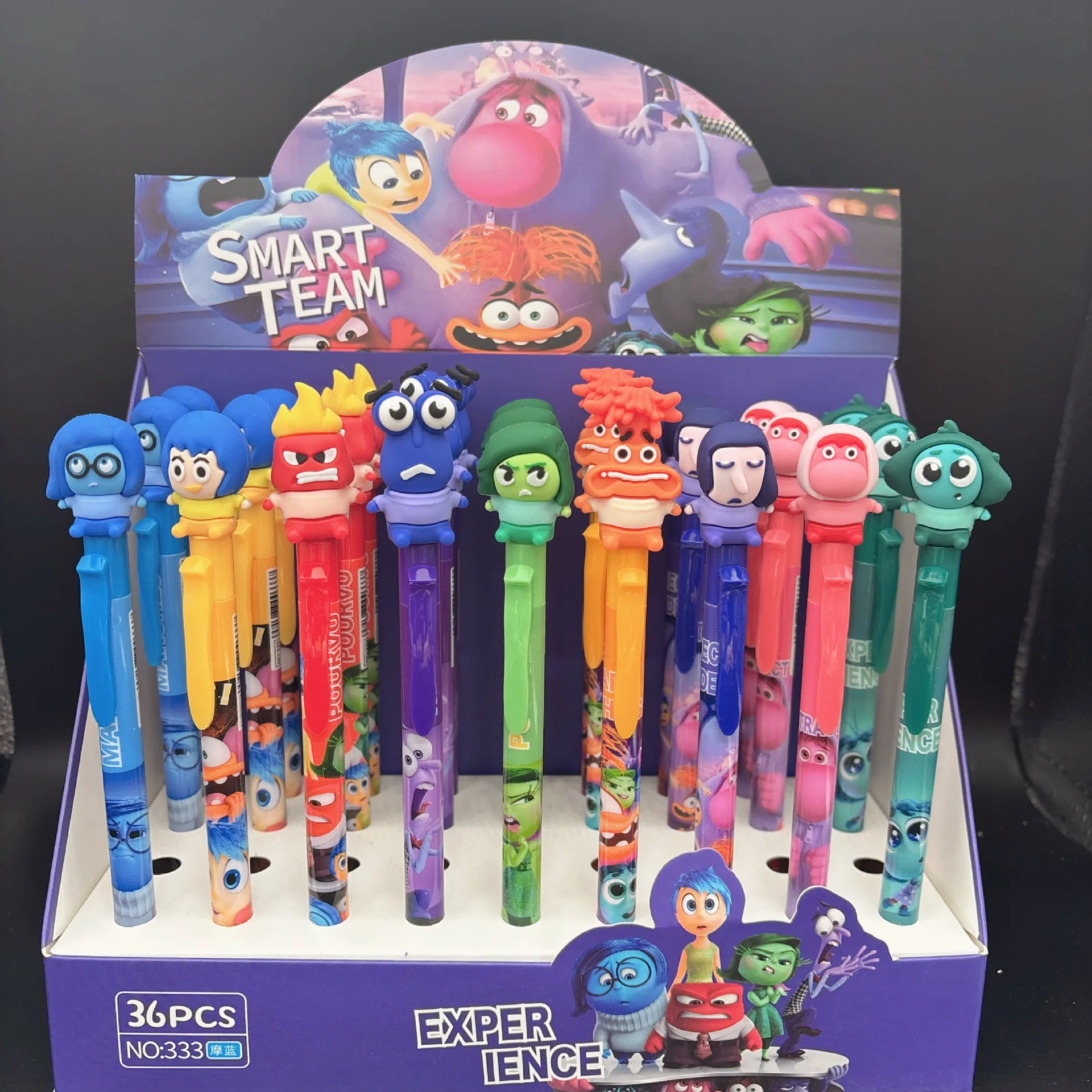 

Pack of 4, Random Styles. Inside Out Erasable Pens, Special Heat-Erasable Gel Pens for Elementary School Students, Cute Cartoon Character Head Erasable Pens, Perfect for Valentine's Day, Christmas, Gifts. Very Suitable for Halloween, Thanksgiving, or Chri