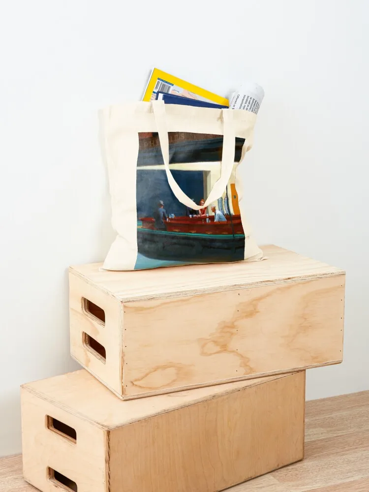 Nighthawks by Edward Hopper (1942) Tote Bag Women's bag tote bag men woman shopping Cloth bags