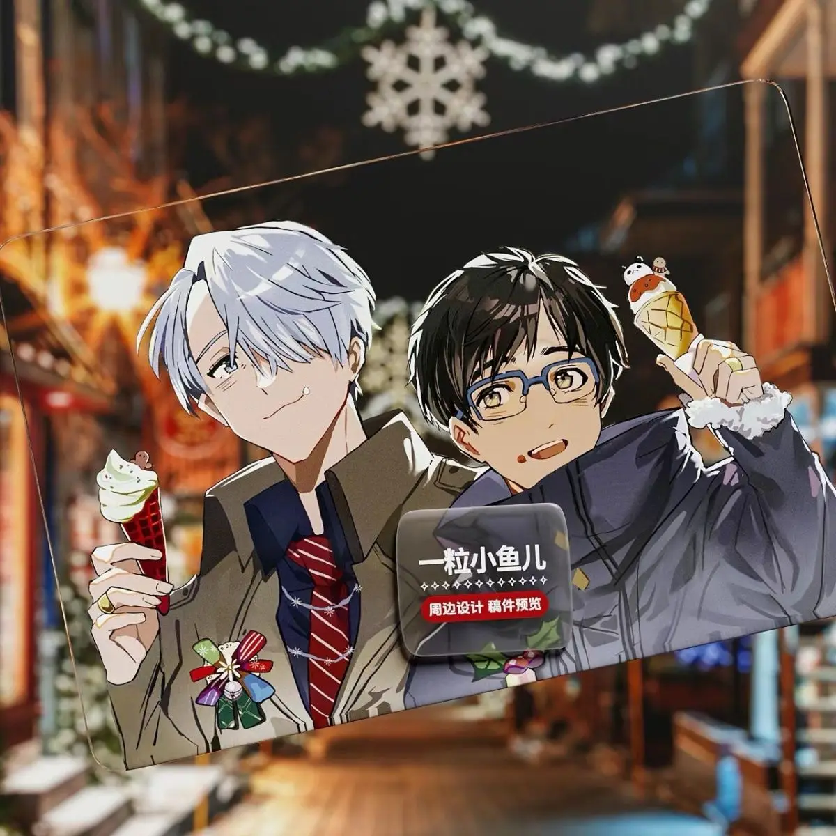 Yuri on Ice Acrylic Card Ivan Yuri Katsuki Transparent Cards Victor Nikiforov Group Photo Card Collection Shooting Prop Gift