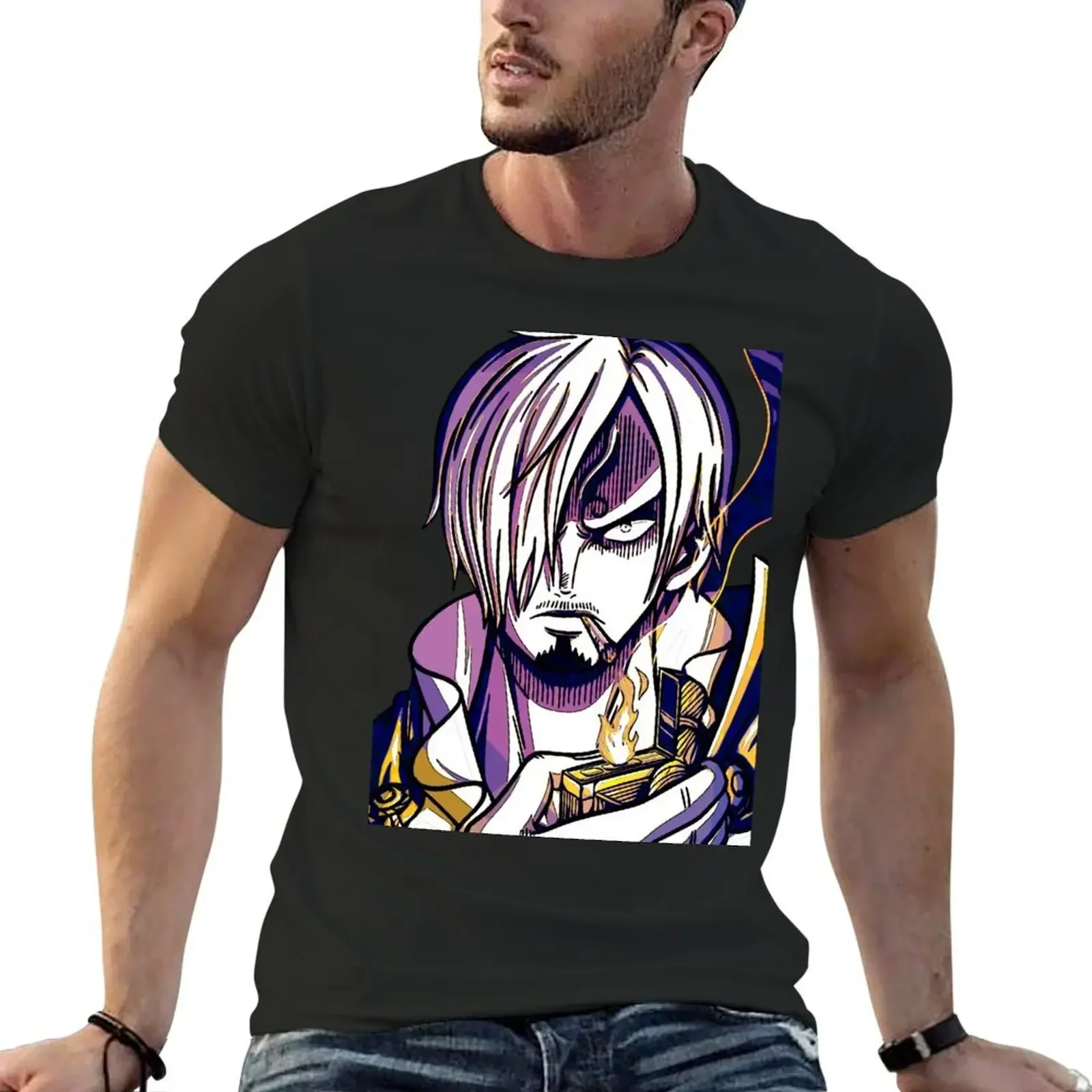 

Sanji Anime Pop Art T-Shirt boys animal print cheap stuff heavyweights rapper graphic tees oversized t shirts for men