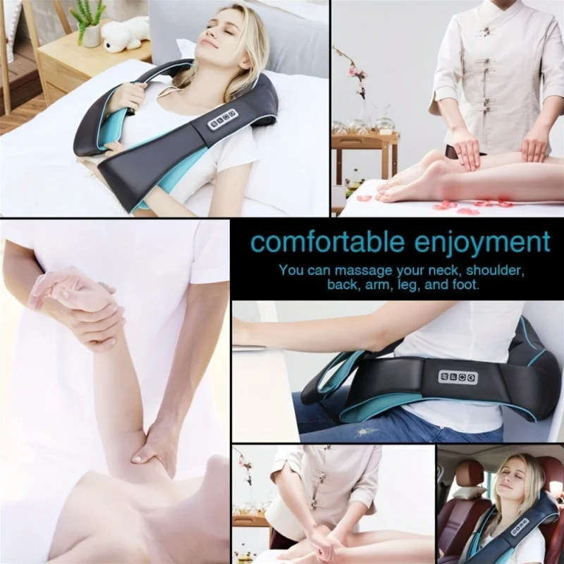 Neck Shoulder Back Massager with Heat - Shiatsu Neck Massager Present, Gift for Men/Women/Mom/Dad - Deep Kneading Massage