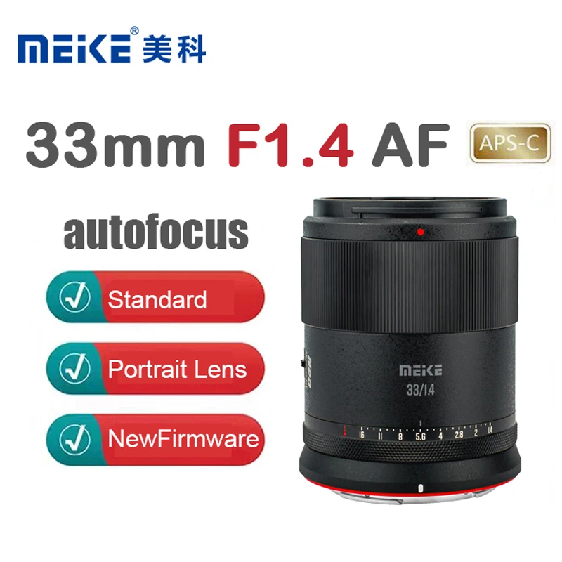 

MEKE 33mm F1.4 Auto Focus Lens APS-C Large Aperture Portrait Lens For Fuji XF Sony E Nikon Z Z5 Z6II Z7II Z9 Mount Cameras