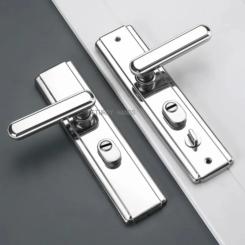Stainless Steel Thickened Anti-Theft Door Lock Universal Multifunctional Anti-Theft Door Handle Lock Hardware Accessories