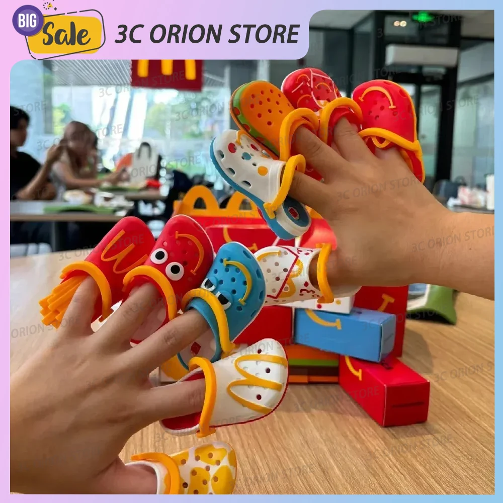 2025 McDonald's Mini Slipper Keychain Happy Meal Kawaii Toys Children Amusement Park Toy Collectible Model Kids New Year Gifts