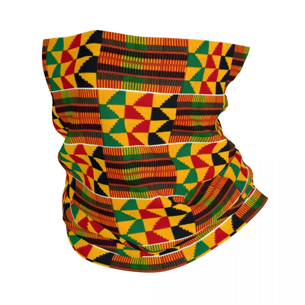 Pañuelo étnico personalizado con diseño de Zig Zag africano de Ankara, polaina para el cuello para esquí, ciclismo, bufanda, pasamontañas, bufanda para la cara más cálida