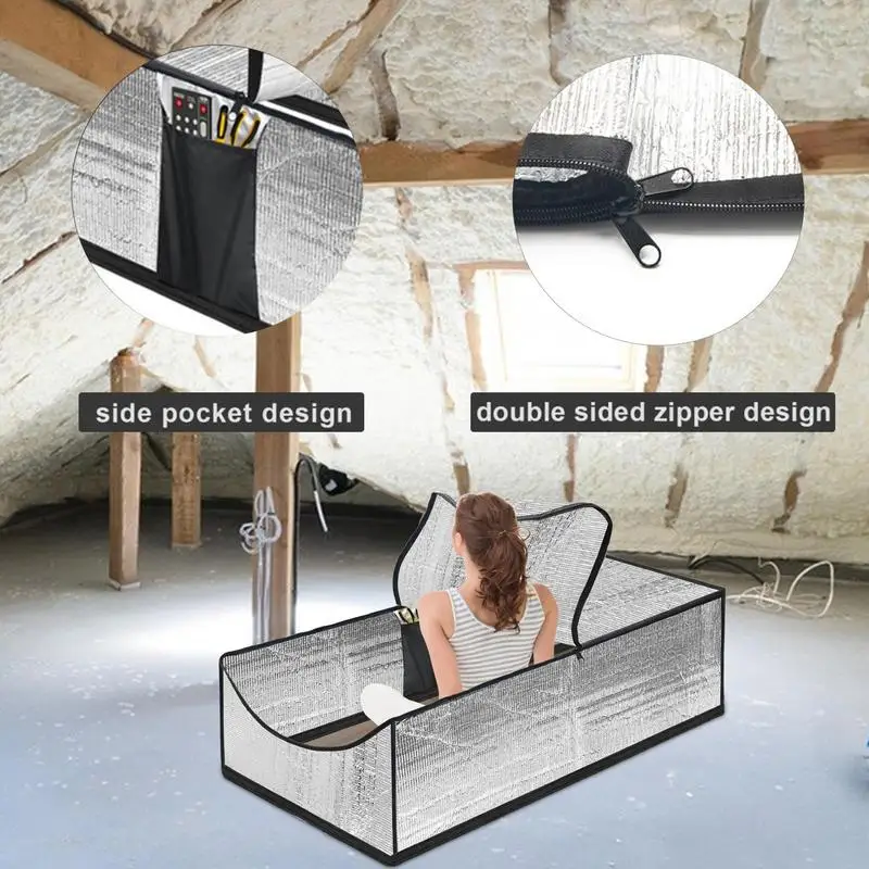 Attic Door Zipper Cover Zipper Waterproof Insulated Cover Fireproof Attic Door Cover Attic Opening Cover For Summer Winter