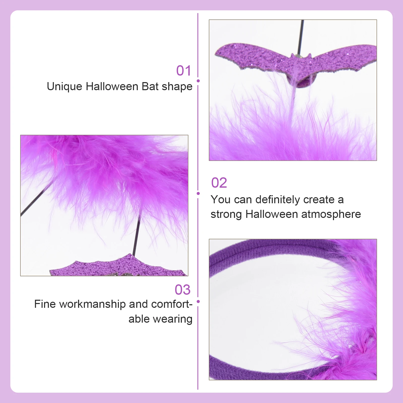 

Halloween Bat Hair Band Creative Party Headdress Costume Prop Lightweight Halloween Hair Accessories For Kids Women