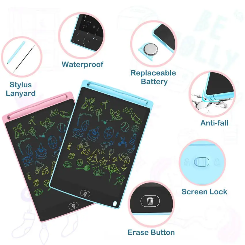 لوحة رسم شاشة LCD للأطفال ، تابلت للكتابة ، لوحة الكتابة اليدوية ، تدريب الخيال ، الأطفال #4
