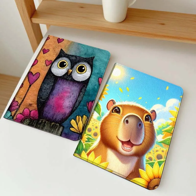 

Мягкий чехол для планшета с рисунком милой капибары и птиц, подарок для Samsung Galaxy Tab A7 A A8 A9 A11 S6 S11 10.1 10.4 10.5 дюймов Lite Plus