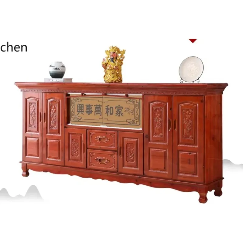 FG-14 Solid Wood Altar Table Buddha Altar Household Hall Worship Offering Table Living Room Incense Table