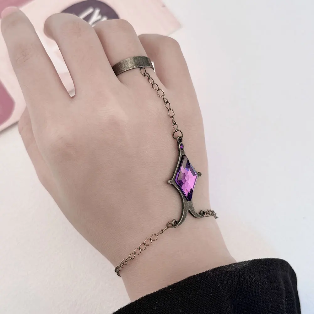 Game Charlotte Kaname Madoka Akemi Homura Accessories Gem Bracelet Rhombus Purple Gem Props Bracelet Fashion Jewelry image 3