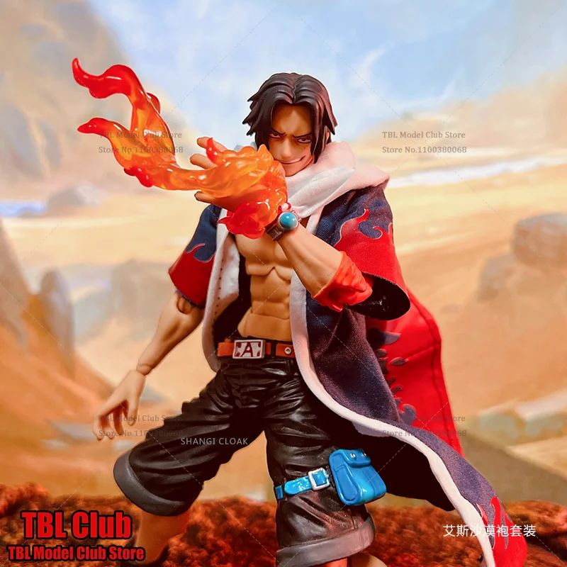 

1/10 Scale Male Clothes Desert Robe One Piece Portgas·D· Ace Japanese Anime For MH vah 7-inch Action Figure Soldier Scene