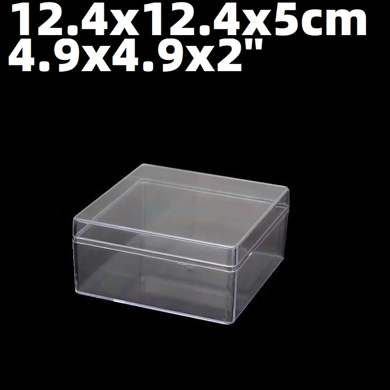 Square Transparent Plastic Box - Rubik's Cube Jewelry Package Eco-Friendly Storage Container for Small Items