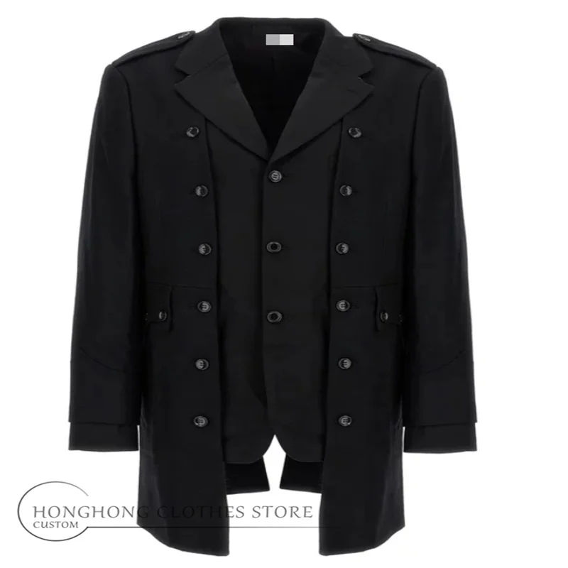 

Original design double-layer men's coat, custom-sized, high-quality, detachable, Spring and Autumn men's wear