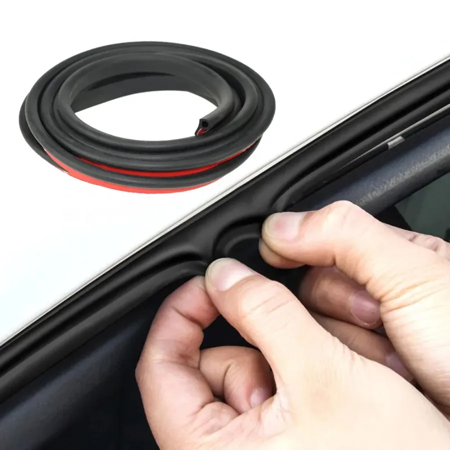 2 Meter Car Door Seal Strip Rubber Weather Soundproofing Strip Anti-dust P Type Auto Car Engine Cover Seal Edge Trim Sealing