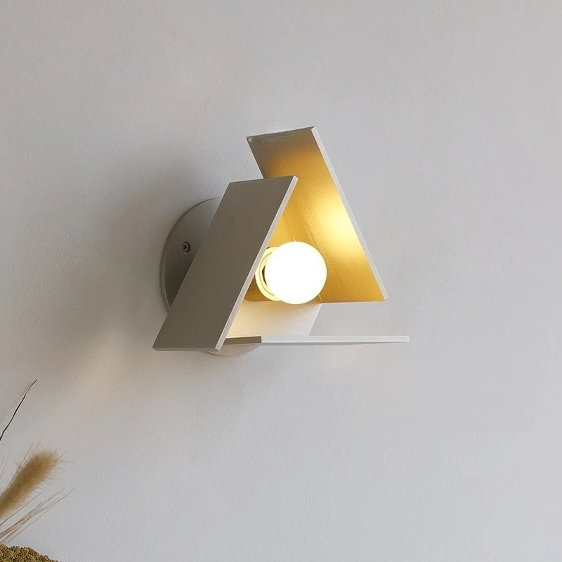 Bauhaus Industrial Style Triangle Aluminium LED Wall Lamp Moden Minimalist Living Room Bedroom Corridor Restaurant Sconces Light