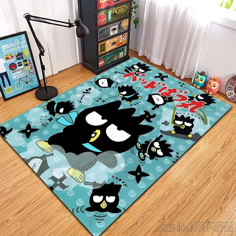 Karpet motif kartun Bad Badtz Maru Sanrio, karpet motif untuk ruang tamu, Kamar tidur, dekorasi rumah, karpet bermain anak-anak, keset anti licin