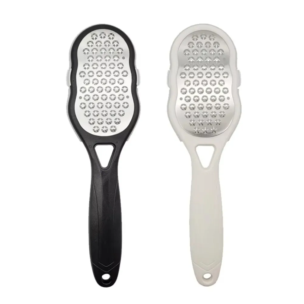 Portable Stainless Steel Foot File with Storage Cover Easy-Clean Callus Remover Multifunctional Foot Care Tool Pedicure