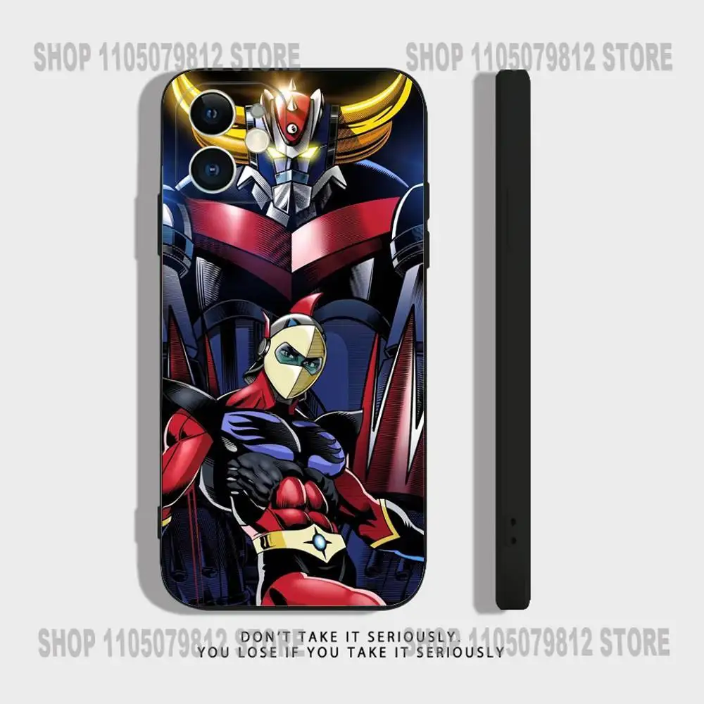 Coque de téléphone UFO r-robot g-ororak pour iPhone 17 16,15,14,13,12,11,Pro,XS,Max,XR,Plus,Mini en Silicone souple noir, antichoc